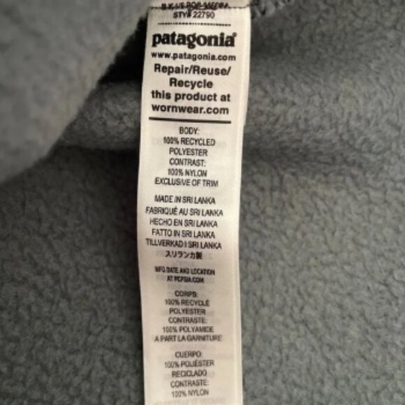 New Patagonia® Retro Pile Jacket Men's Small Gray Blue Fleece $169 Warm Half Zip - Picture 6 of 6